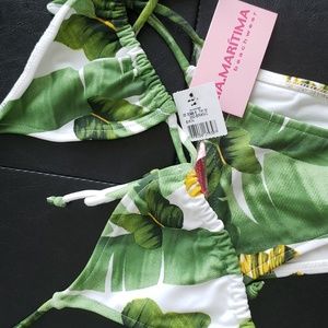 NWT CIA.MARITIMA Beachwear Brazilian String Bikini S